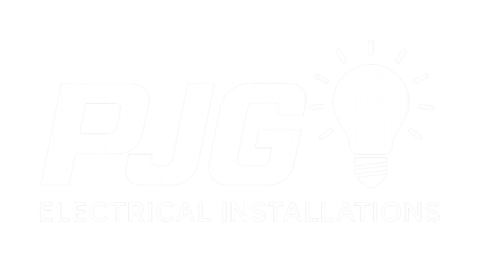 pjg electrical logo white margin